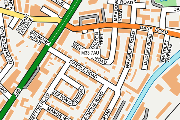 M33 7AU map - OS OpenMap – Local (Ordnance Survey)