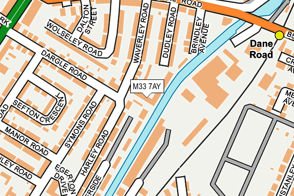 M33 7AY map - OS OpenMap – Local (Ordnance Survey)