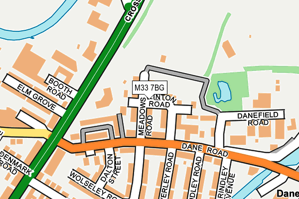 M33 7BG map - OS OpenMap – Local (Ordnance Survey)