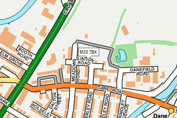 M33 7BX map - OS OpenMap – Local (Ordnance Survey)