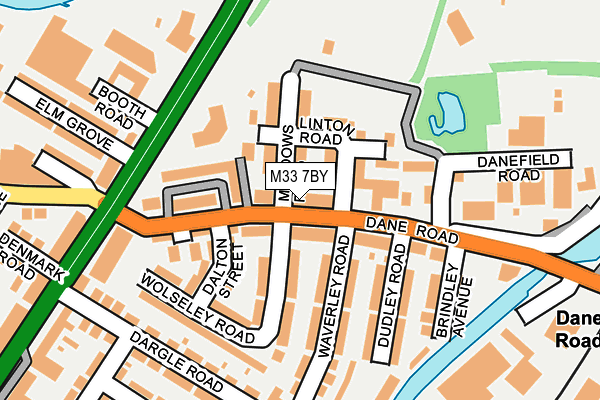 M33 7BY map - OS OpenMap – Local (Ordnance Survey)