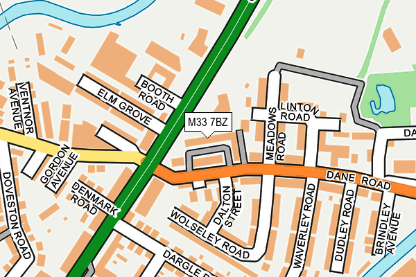 M33 7BZ map - OS OpenMap – Local (Ordnance Survey)