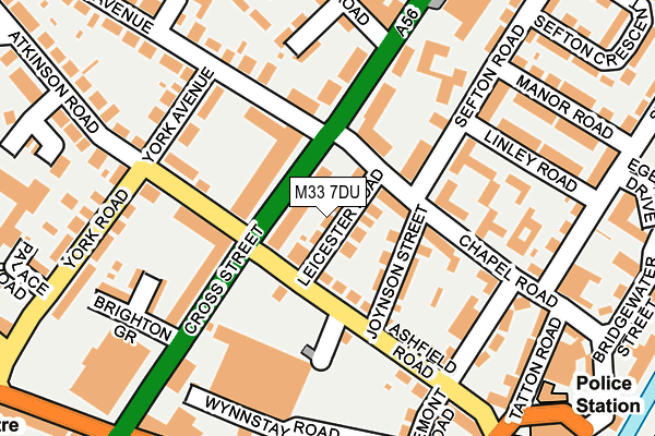 M33 7DU map - OS OpenMap – Local (Ordnance Survey)