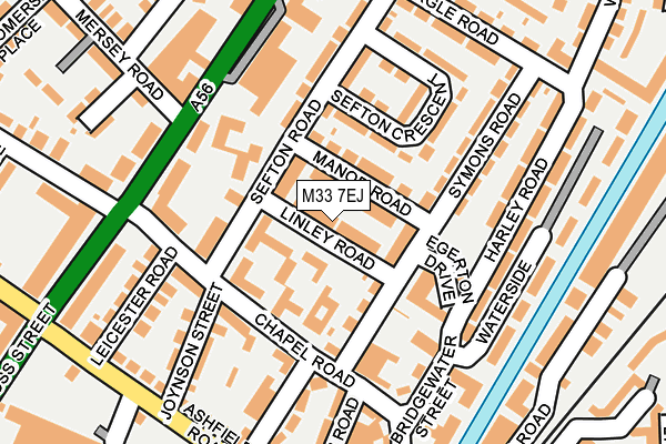 M33 7EJ map - OS OpenMap – Local (Ordnance Survey)
