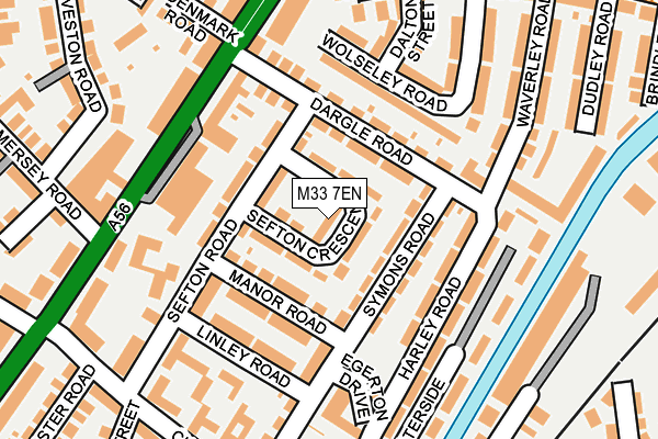 M33 7EN map - OS OpenMap – Local (Ordnance Survey)