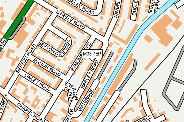 M33 7EP map - OS OpenMap – Local (Ordnance Survey)