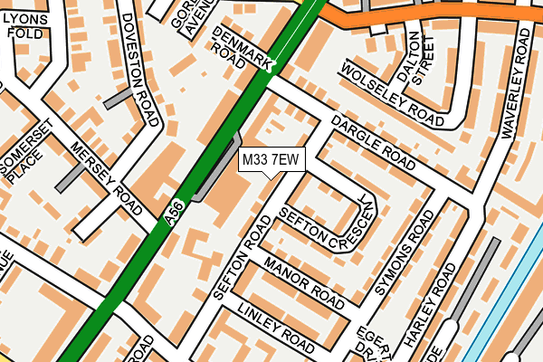 M33 7EW map - OS OpenMap – Local (Ordnance Survey)