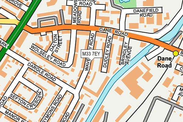 M33 7EY map - OS OpenMap – Local (Ordnance Survey)