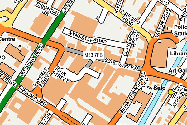 M33 7FB map - OS OpenMap – Local (Ordnance Survey)