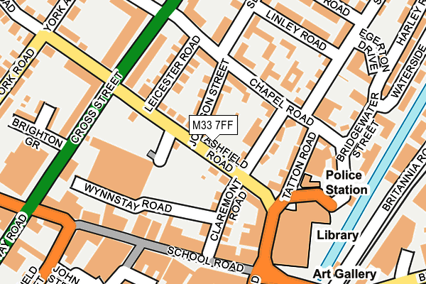 M33 7FF map - OS OpenMap – Local (Ordnance Survey)