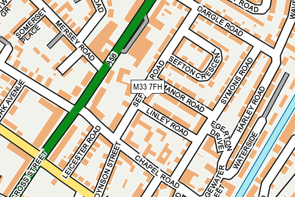 M33 7FH map - OS OpenMap – Local (Ordnance Survey)