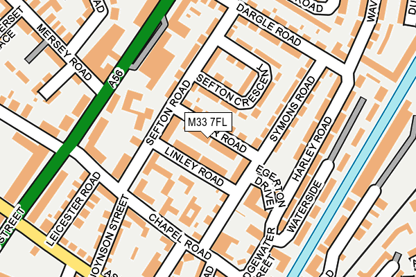 M33 7FL map - OS OpenMap – Local (Ordnance Survey)
