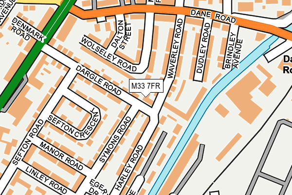 M33 7FR map - OS OpenMap – Local (Ordnance Survey)