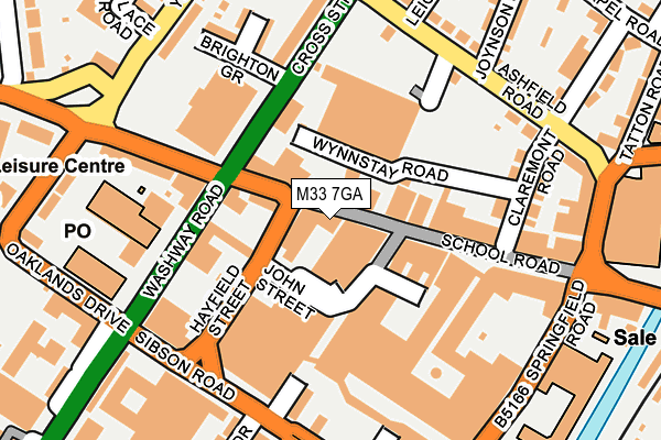 M33 7GA map - OS OpenMap – Local (Ordnance Survey)