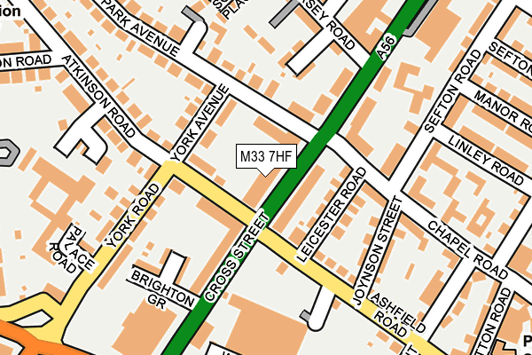 M33 7HF map - OS OpenMap – Local (Ordnance Survey)