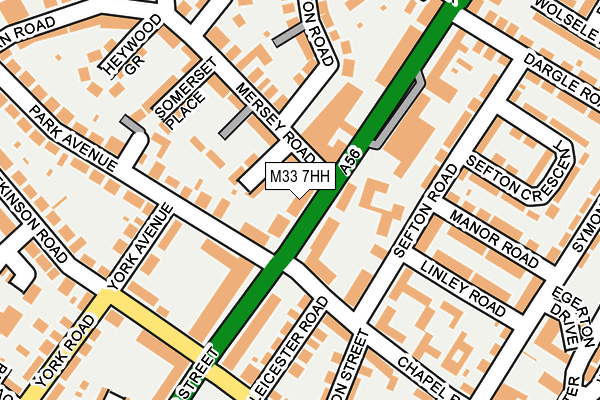 M33 7HH map - OS OpenMap – Local (Ordnance Survey)