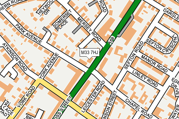 M33 7HJ map - OS OpenMap – Local (Ordnance Survey)