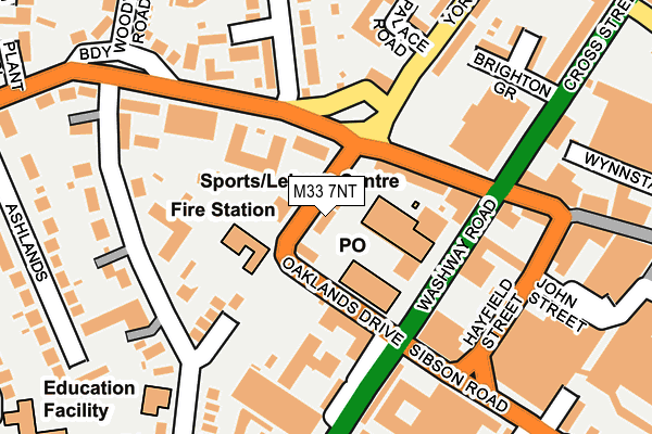 M33 7NT map - OS OpenMap – Local (Ordnance Survey)