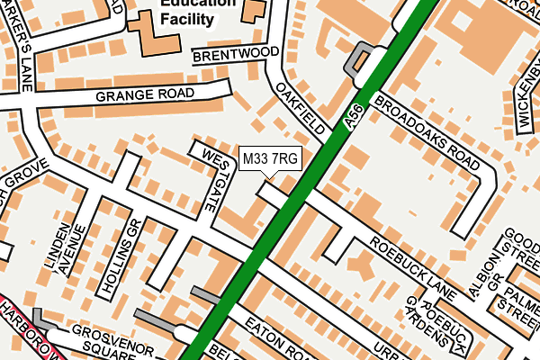 M33 7RG map - OS OpenMap – Local (Ordnance Survey)