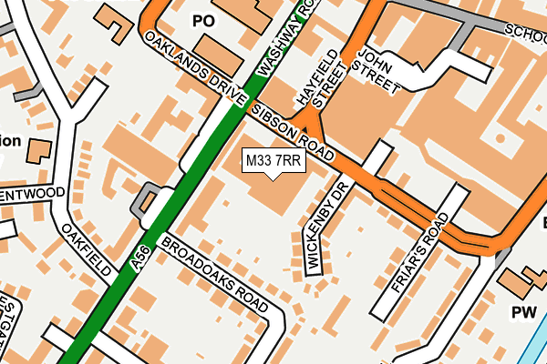 M33 7RR map - OS OpenMap – Local (Ordnance Survey)
