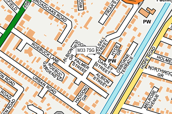 M33 7SG map - OS OpenMap – Local (Ordnance Survey)