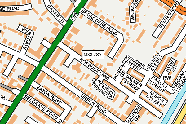 M33 7SY map - OS OpenMap – Local (Ordnance Survey)