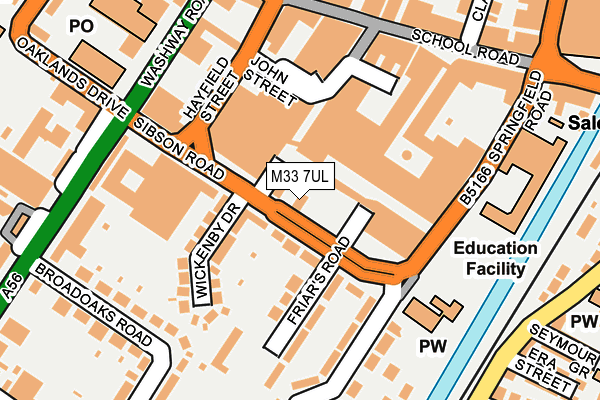 M33 7UL map - OS OpenMap – Local (Ordnance Survey)