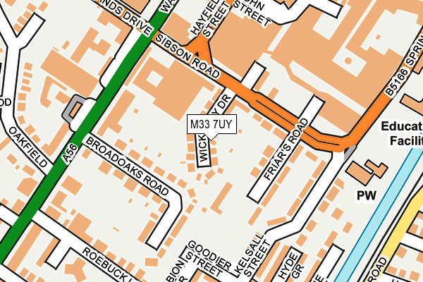 M33 7UY map - OS OpenMap – Local (Ordnance Survey)