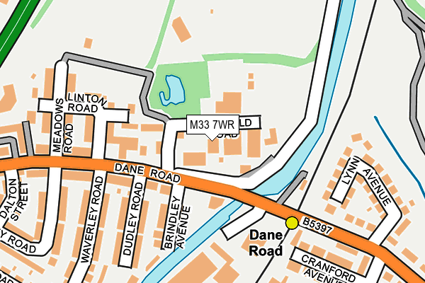 M33 7WR map - OS OpenMap – Local (Ordnance Survey)