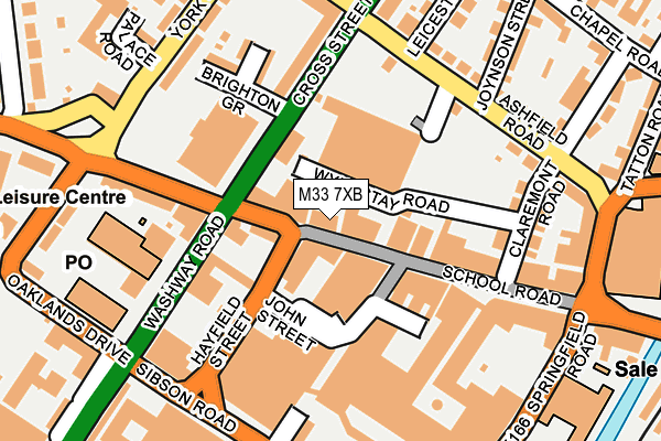 M33 7XB map - OS OpenMap – Local (Ordnance Survey)
