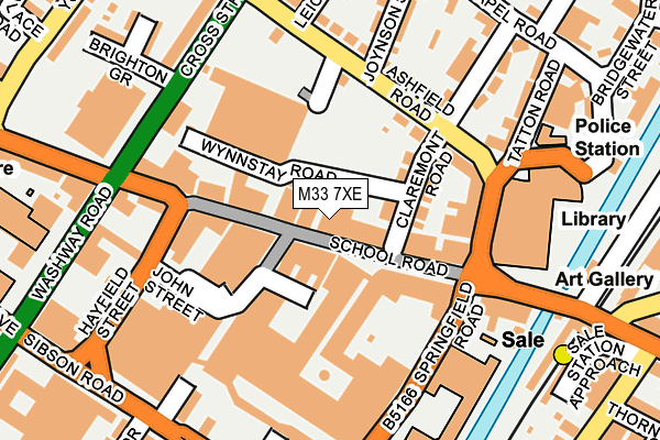 M33 7XE map - OS OpenMap – Local (Ordnance Survey)