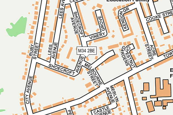 M34 2BE map - OS OpenMap – Local (Ordnance Survey)