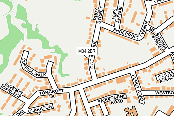 M34 2BR map - OS OpenMap – Local (Ordnance Survey)