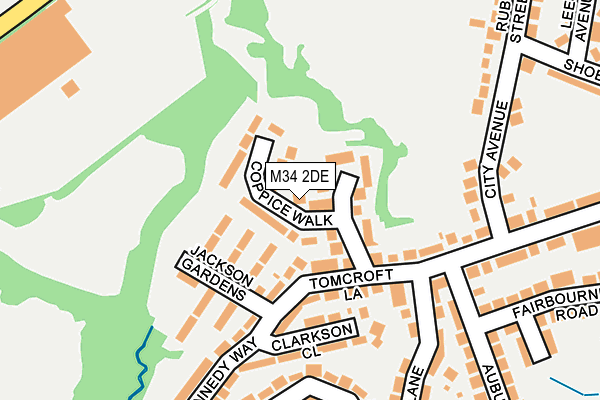 M34 2DE map - OS OpenMap – Local (Ordnance Survey)