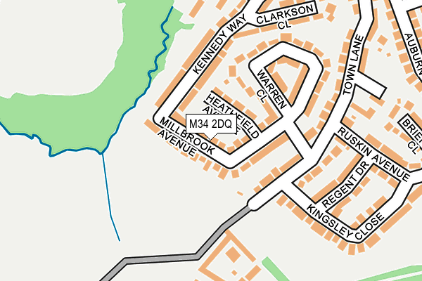 M34 2DQ map - OS OpenMap – Local (Ordnance Survey)