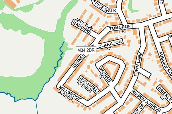 M34 2DR map - OS OpenMap – Local (Ordnance Survey)