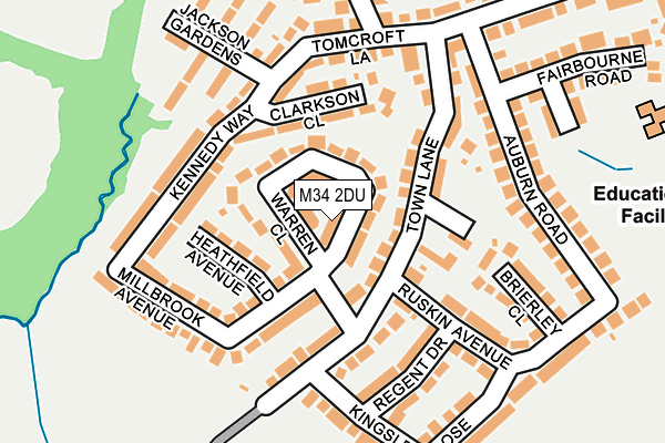 M34 2DU map - OS OpenMap – Local (Ordnance Survey)
