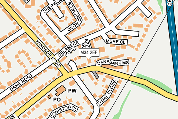 M34 2EF map - OS OpenMap – Local (Ordnance Survey)