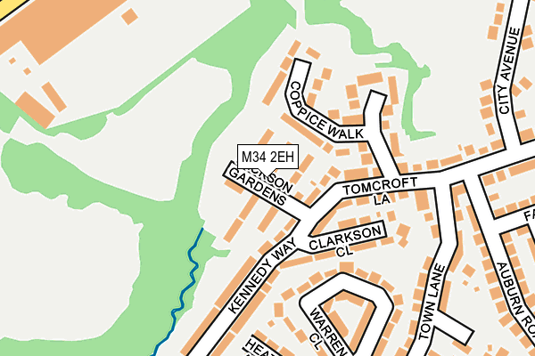 M34 2EH map - OS OpenMap – Local (Ordnance Survey)