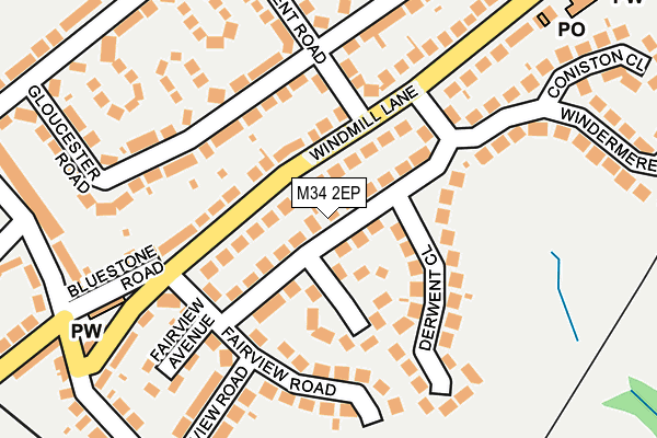 M34 2EP map - OS OpenMap – Local (Ordnance Survey)