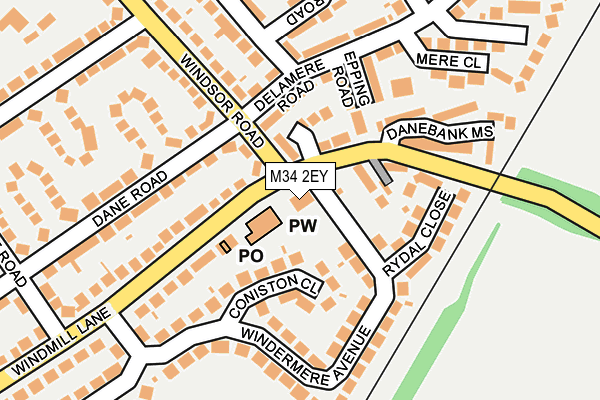 M34 2EY map - OS OpenMap – Local (Ordnance Survey)
