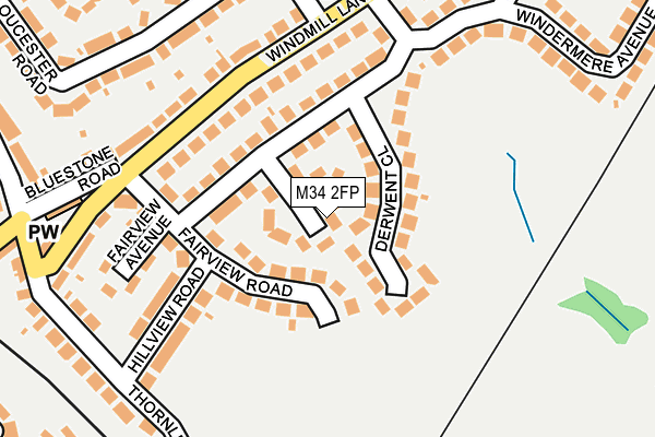 M34 2FP map - OS OpenMap – Local (Ordnance Survey)