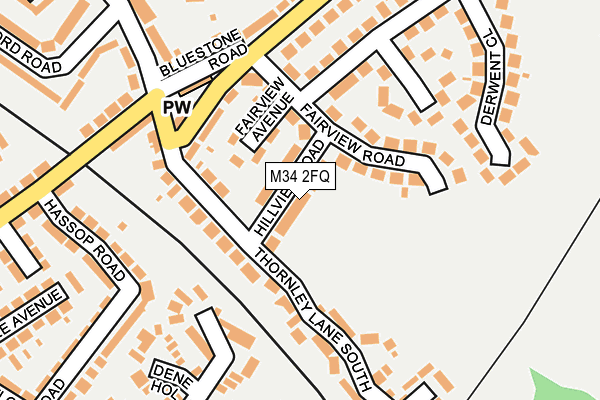 M34 2FQ map - OS OpenMap – Local (Ordnance Survey)