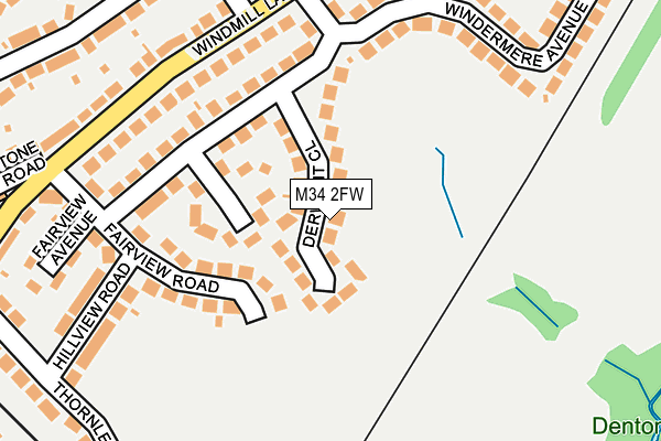 M34 2FW map - OS OpenMap – Local (Ordnance Survey)