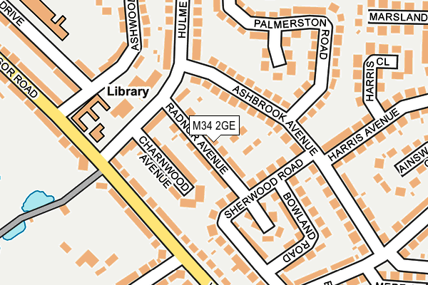 M34 2GE map - OS OpenMap – Local (Ordnance Survey)