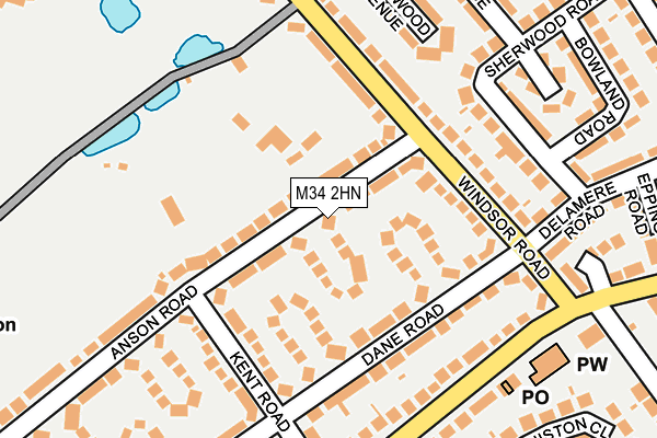 M34 2HN map - OS OpenMap – Local (Ordnance Survey)