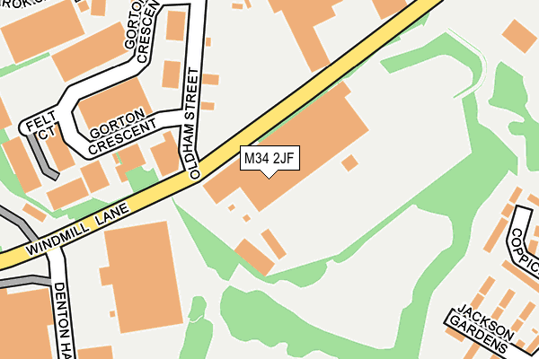 M34 2JF map - OS OpenMap – Local (Ordnance Survey)