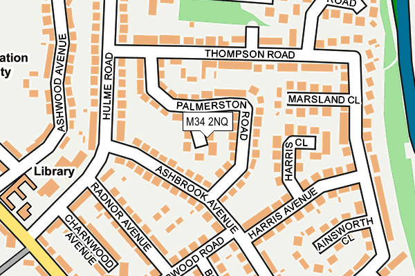 M34 2NQ map - OS OpenMap – Local (Ordnance Survey)