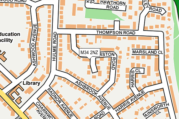 M34 2NZ map - OS OpenMap – Local (Ordnance Survey)