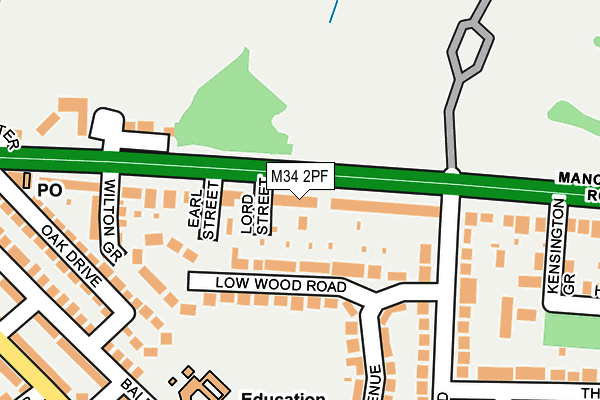 M34 2PF map - OS OpenMap – Local (Ordnance Survey)